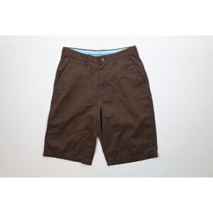 Vtg 90s Y2K Volcom Stone Mens 31 Faded Surfing Skateboard Shorts Brown Cotton